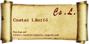 Csatai László névjegykártya